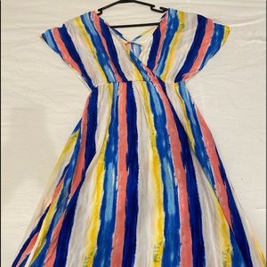 EUC bright maxi dress